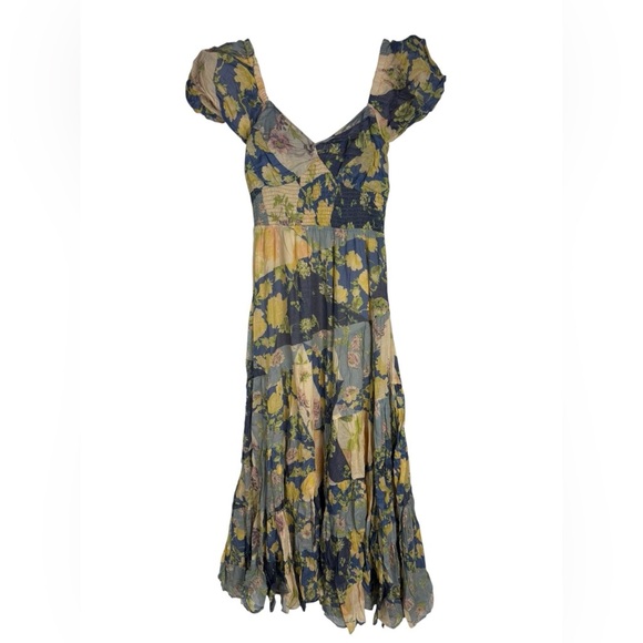 NEW Free People sundrenched short sleeve maxi dress M B2006 - Picture 5 of 6